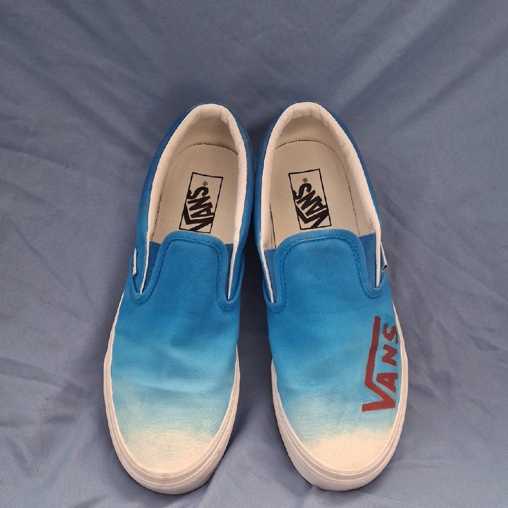 Vans Kids Gradient Blue Slip-On Sneakers